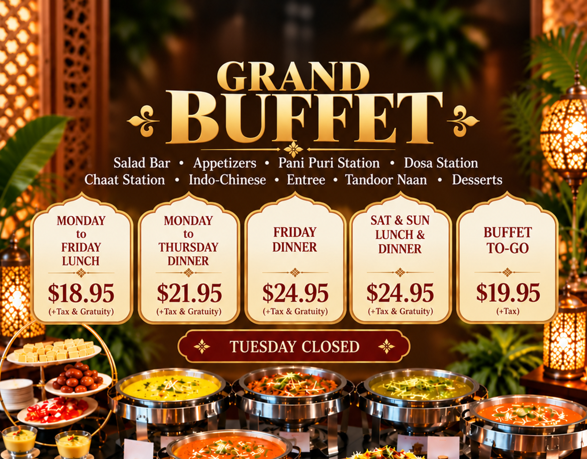 Daily Lunch & Dinner Buffet