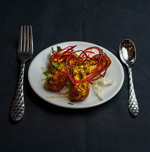 Vegetable Seekh Kebab.